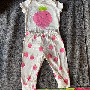 Organic Cotton Strawberry Outfit